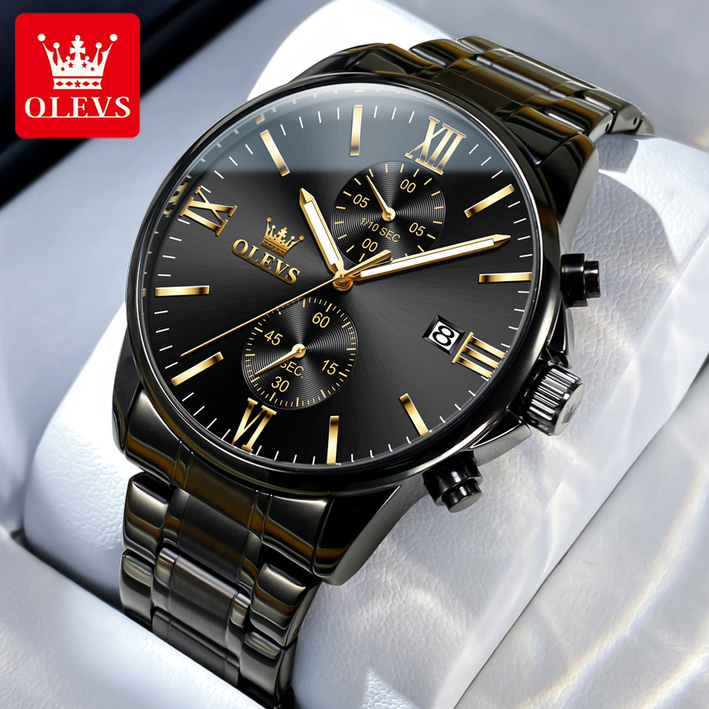 Luxury Watch Investment - OLEVS 2886 Classic Black Quartz Watch
