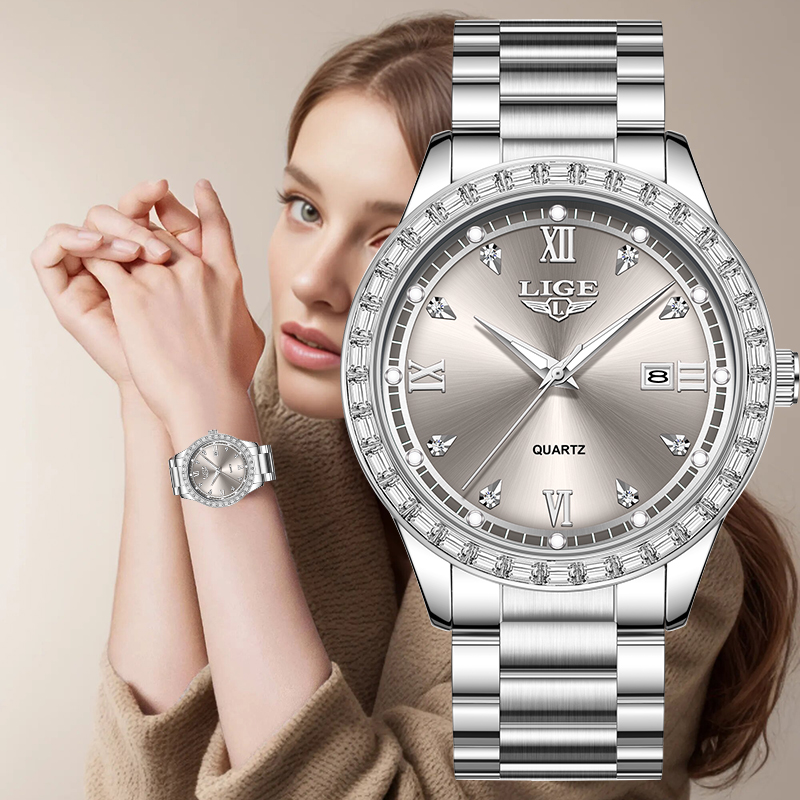 Luxury Watch Market - LIGE Quartz Wristwatch 2026 Luxury Women's