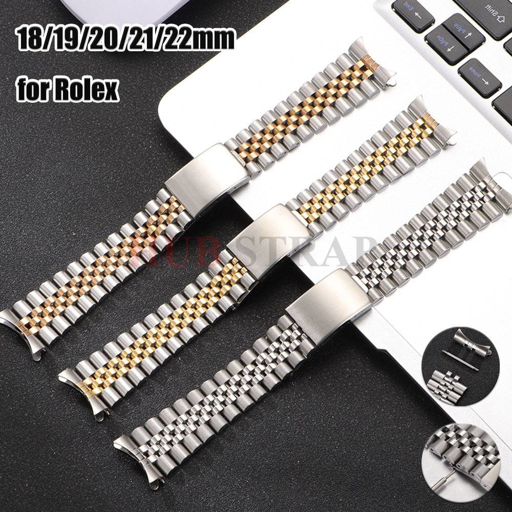 Solid Stainless Steel 18mm 19m - Luxury Watch Rolex ulasan dan harga