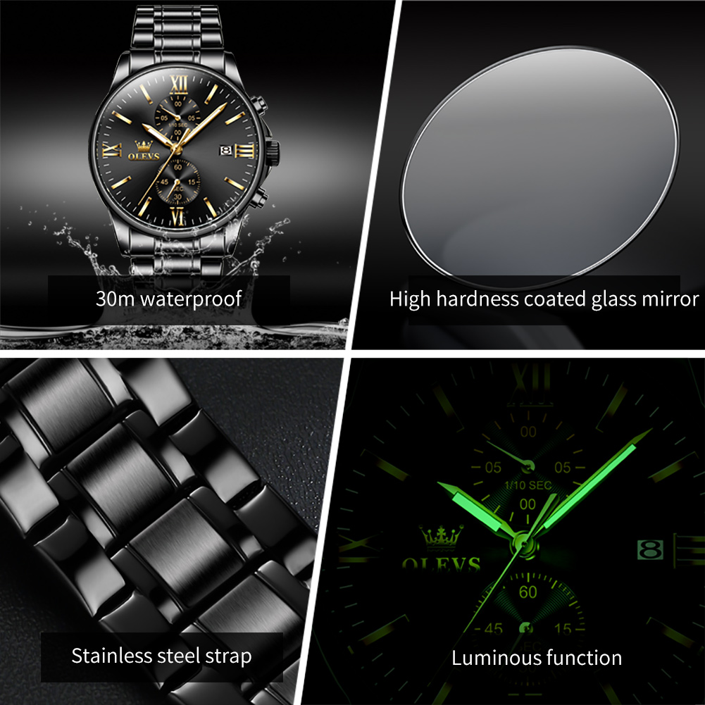 OLEVS 2886 Classic Black Quart - Luxury Watch Investment ulasan dan harga