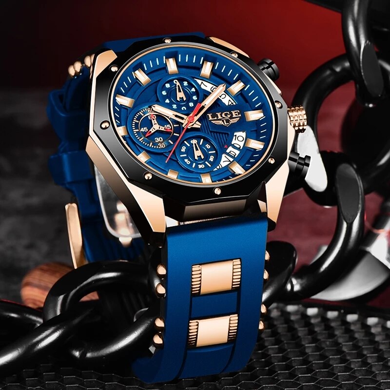 LIGE Fashion Men Watches Top B - Luxury Watch Investment ulasan dan harga