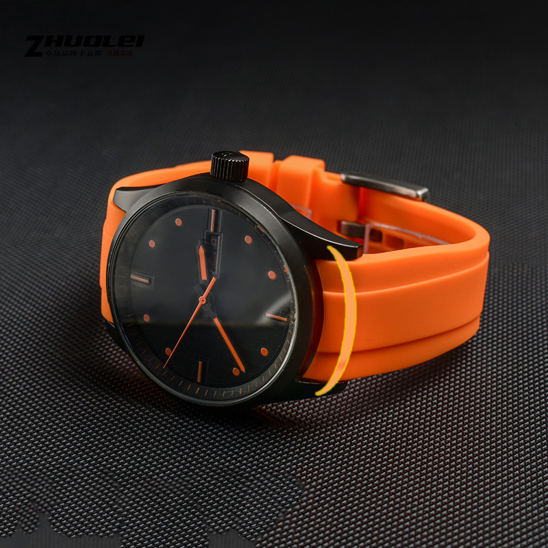 Curved Interface Rubber Strap  - Luxury Watch Online ulasan dan harga