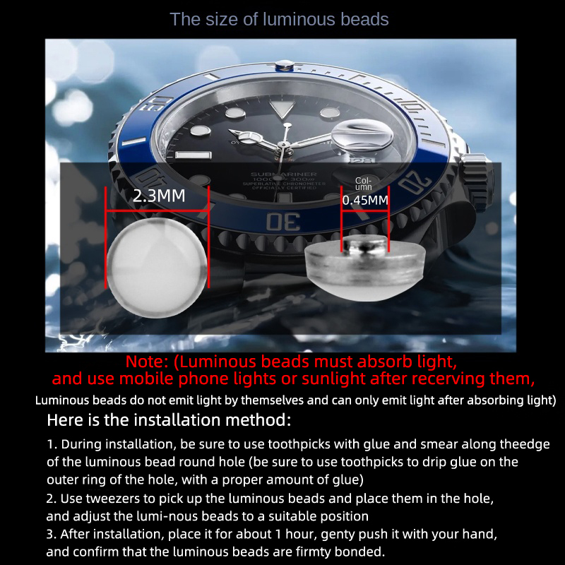 2.3x0.45mm Luminous pip For Se - Luxury Watch Rolex ulasan dan harga