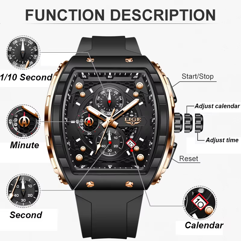 LIGE Top Brand Luxury Men Watc - Luxury Watch Investment ulasan dan harga