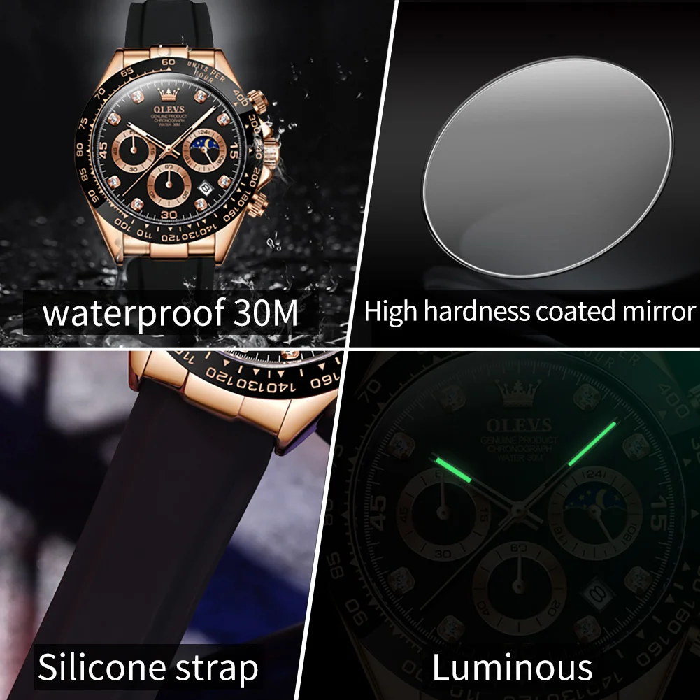 OLEVS 2875 Men's Watches Chron - Luxury Watch Investment ulasan dan harga